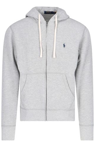 Logo Embroidered Zipped Hoodie - Polo Ralph Lauren - Modalova