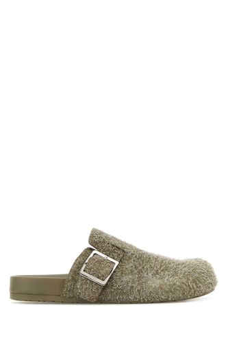 Khaki Suede Ease Buckle Slippers - Loewe - Modalova