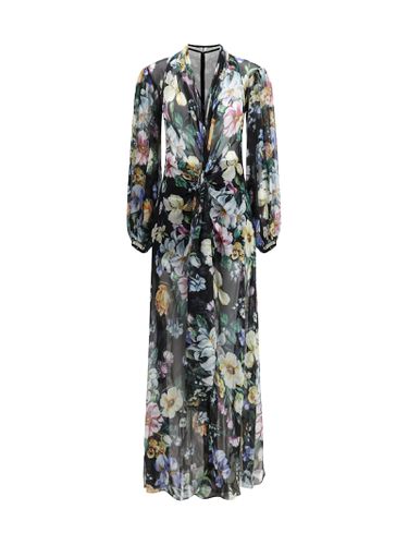 Long Flower Chiffon Dress - Dolce & Gabbana - Modalova