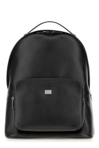 Logo Plaque Zipped Backpack - Dolce & Gabbana - Modalova