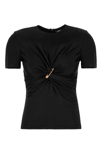 Versace Black Viscose Top - Versace - Modalova