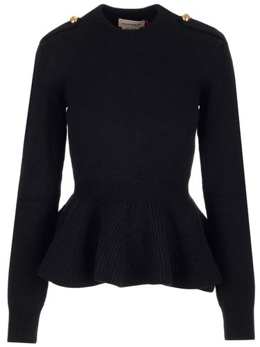 Wool And Cashmere Peplum Sweater - Alexander McQueen - Modalova