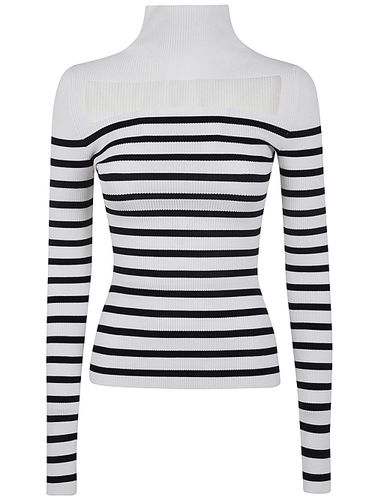 Ribbed Mariniere Pullover With Transparent Window Detail - Jean Paul Gaultier - Modalova