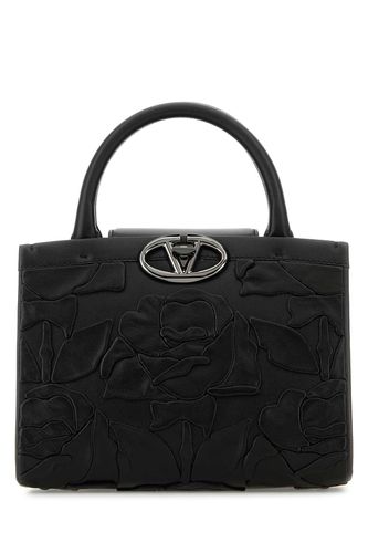 Black Leather Vlogo Handbag - Valentino Garavani - Modalova