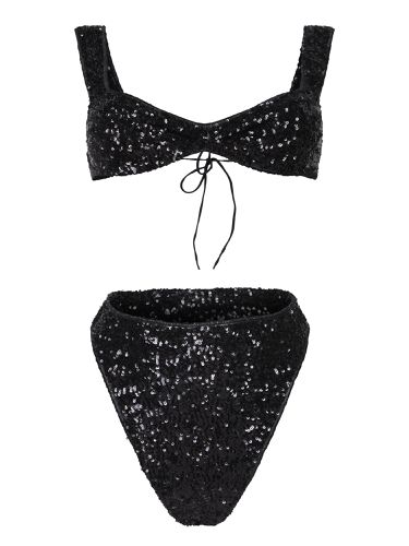 Oseree Black Sequin Bikini - Oseree - Modalova