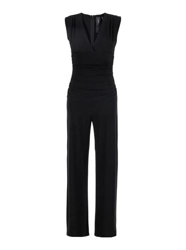 Jumpsuit With V Neck And Shirred Waist In Tech Fabric Stretch Woman - Norma Kamali - Modalova