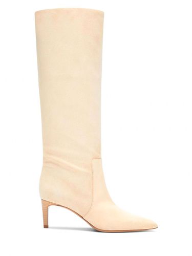 Ecru Suede Knee-high Boot - Paris Texas - Modalova