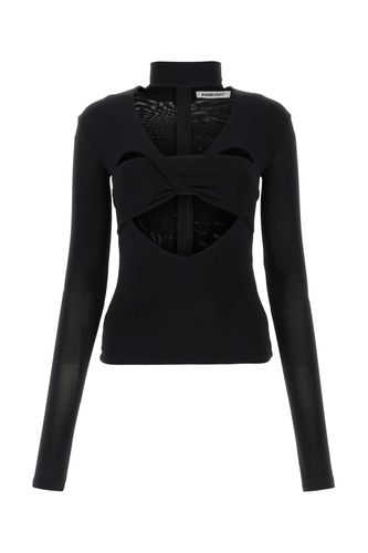 AMBUSH Black Stretch Viscose Top - AMBUSH - Modalova