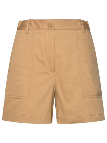 Moncler Beige Cotton Blend Shorts - Moncler - Modalova