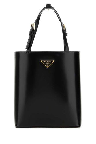 Triangle Logo Plaque Cylinder Shaped Tote Bag - Prada - Modalova