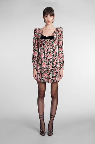 Rose Print Mini Silk Dress - Alessandra Rich - Modalova