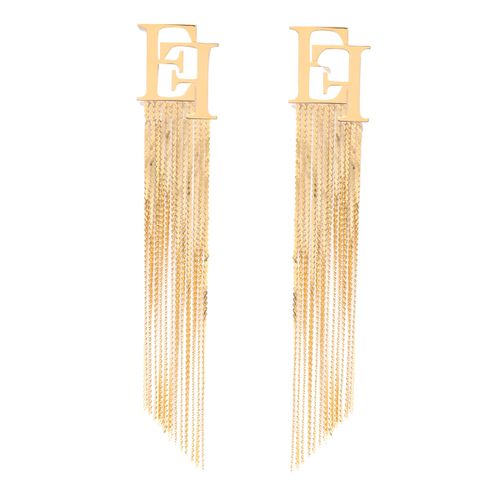 Elisabetta Franchi Logo Earrings - Elisabetta Franchi - Modalova