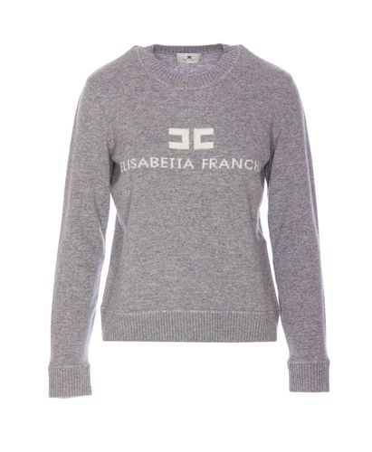 Elisabetta Franchi Logo Sweater - Elisabetta Franchi - Modalova