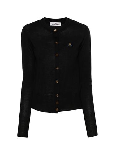 Cardigan With Buttons And Logo - Vivienne Westwood - Modalova