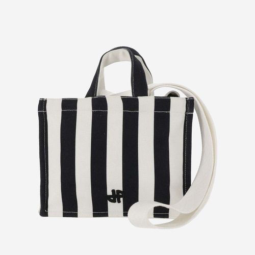 Small Cotton Canvas Tote Bag With Striped Pattern - Patou - Modalova