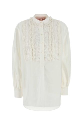 White Cotton Blend Blouse - Valentino Garavani - Modalova