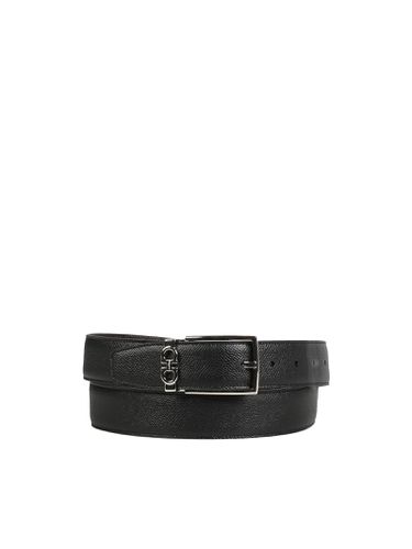 Belt In Calfskin With Mini Logo - Ferragamo - Modalova