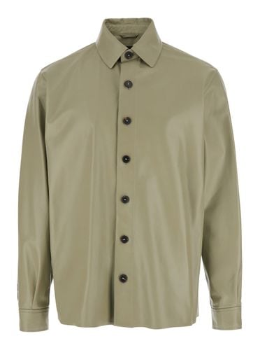 Lush Shirt With Classic Collar And Contrasting Buttons In Leather Man - ARMA - Modalova