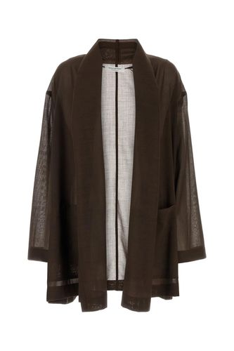 Chocolate Wool Blend Oversize Kimono - Philosophy di Lorenzo Serafini - Modalova