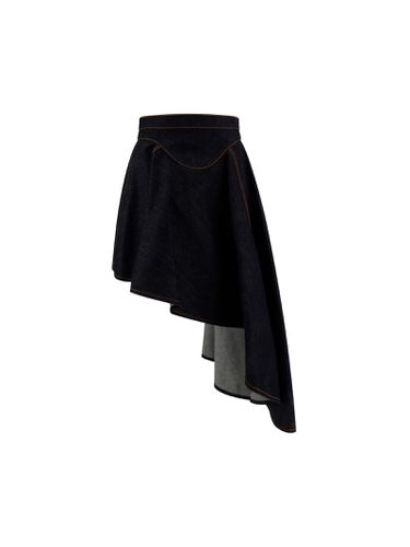 Asymmetric Denim Skirt - Alexander McQueen - Modalova