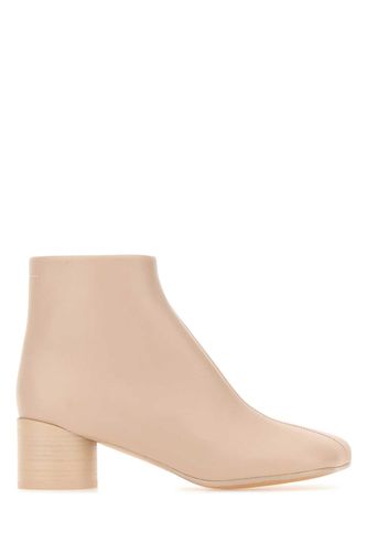 Ligth Pink Leather Ankle Boots - MM6 Maison Margiela - Modalova
