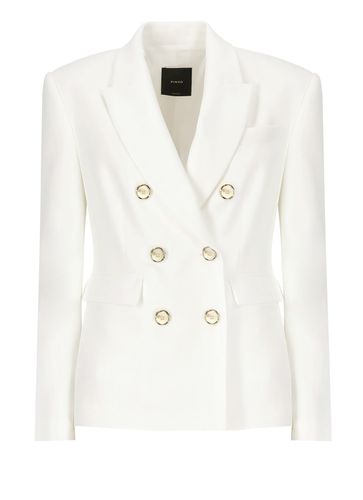Double-breasted Blazer With Metal Buttons - Pinko - Modalova