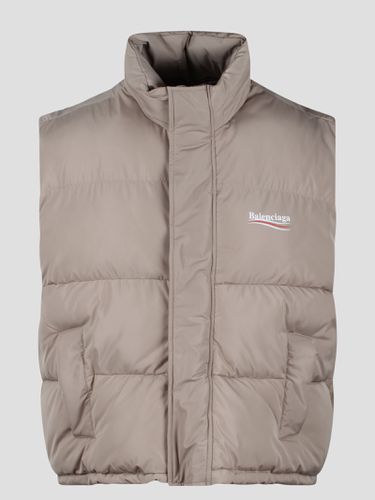 Puffer Cocoon Political Campaign Gilet - Balenciaga - Modalova