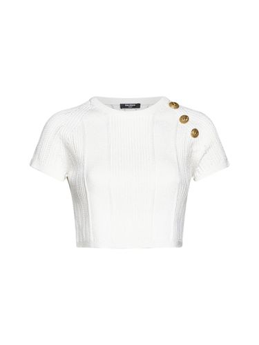 Balmain Logo Buttons Cropped Top - Balmain - Modalova