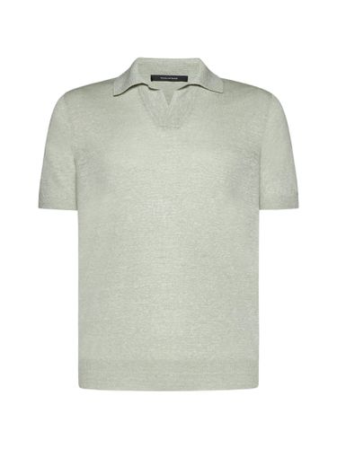 Linen And Cotton Polo Shirt - Tagliatore - Modalova