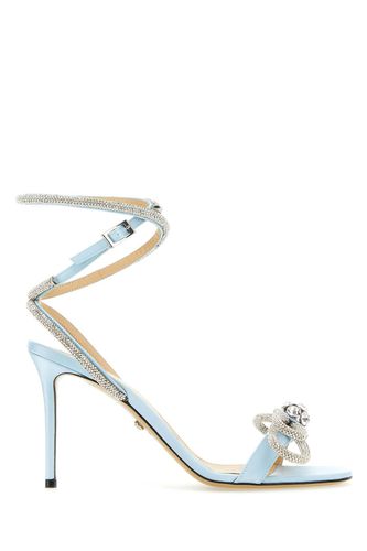 Mach & Mach Lightblue Satin Sandals - Mach & Mach - Modalova