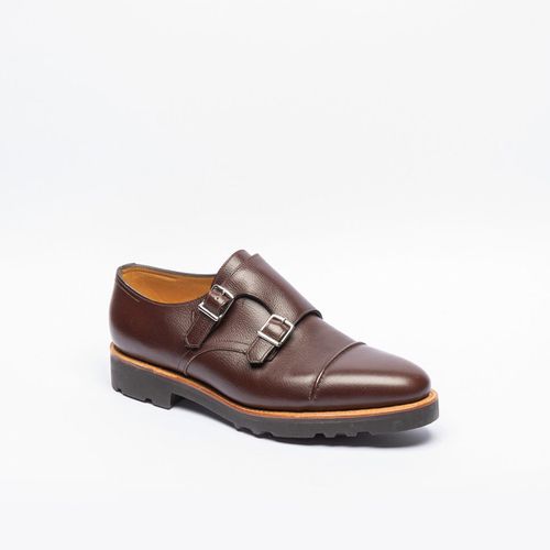 William Ii Brown Buffalo Calf Monk Strap Shoe - John Lobb - Modalova