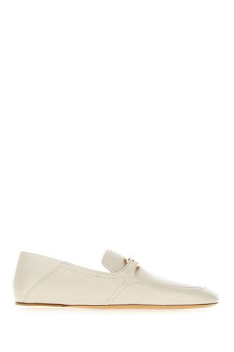 Ferragamo Ivory Leather Loafers - Ferragamo - Modalova