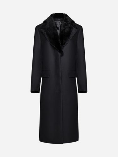 Shearling-collar Wool-blend Coat - Totême - Modalova