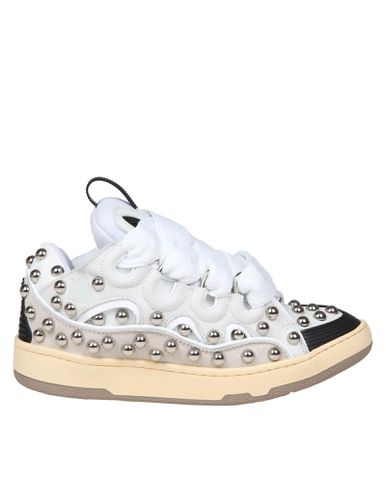 Curb Sneakers In Black And Leather With Applied Studs - Lanvin - Modalova