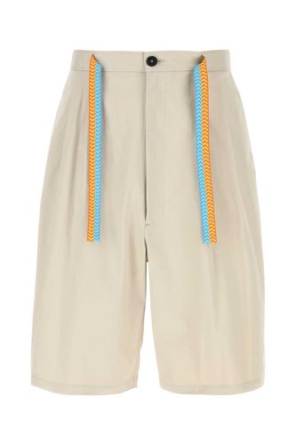 Sand Stretch Cotton Bermuda Shorts - Marcelo Burlon - Modalova