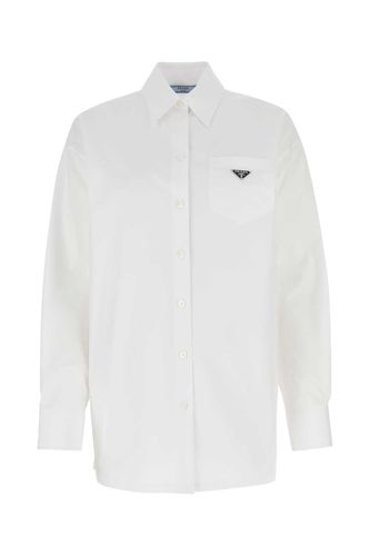 Prada Black Poplin Shirt - Prada - Modalova