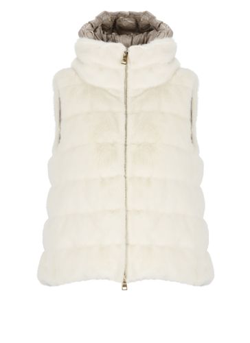 Herno Vest With Faux Fur - Herno - Modalova