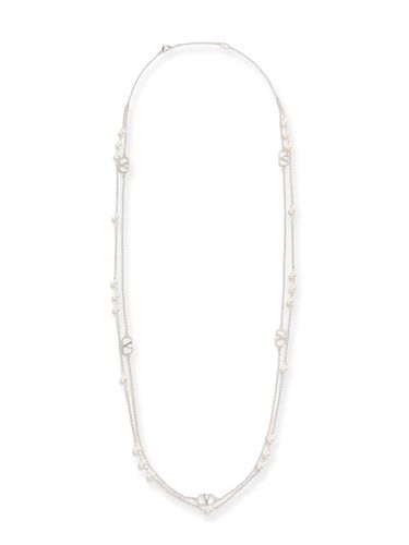 Vlogo Signature Metal Necklace With Pearls - Valentino Garavani - Modalova