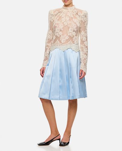 Self-portrait Satin Midi Skirt - self-portrait - Modalova