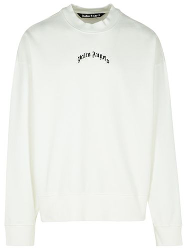 Palm Angels White Cotton Sweatshirt - Palm Angels - Modalova