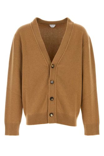 Camel Stretch Cashmere Blend Cardigan - Bottega Veneta - Modalova