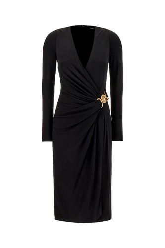 Versace Black Stretch Viscose Dress - Versace - Modalova