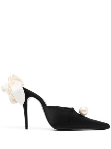 Flowers Heel Mules Satin Shoes - Magda Butrym - Modalova