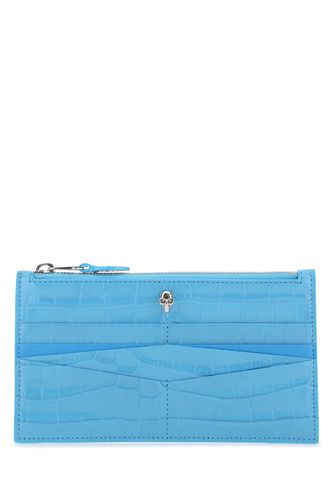 Light-blue Leather Pouch - Alexander McQueen - Modalova