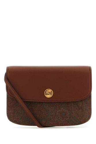 Multicolor Canvas And Leather Small Essential Crossbody Bag - Etro - Modalova