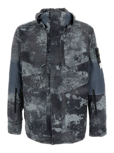 Camouflage Printed Logo Patch Jacket - Stone Island - Modalova