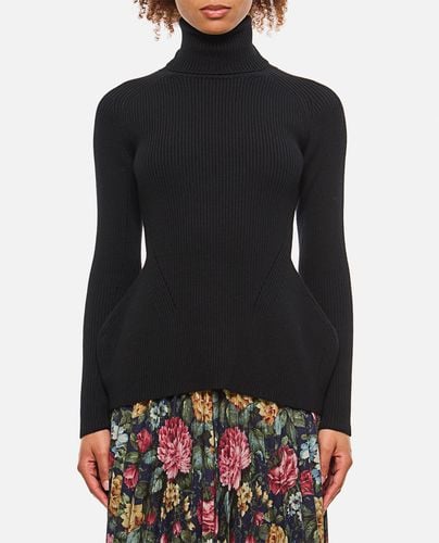 Wool Stretch Rib Knitted Sweater - Junya Watanabe - Modalova