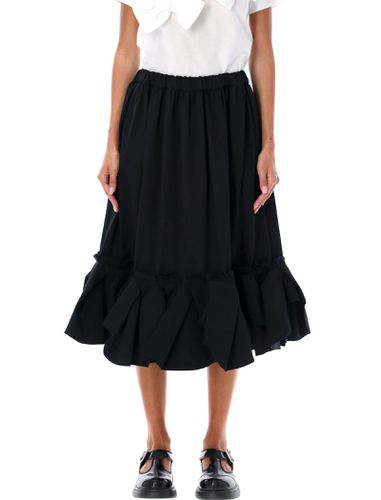 Pleated Ruffle Hem Midi Skirt - Comme des Garçons - Modalova