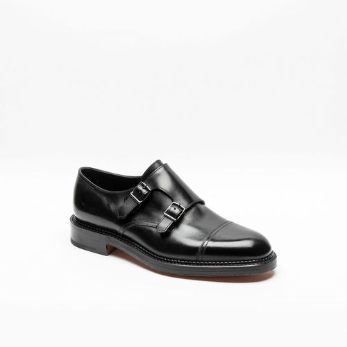 Ns Black Calf Monk Strap Shoe - John Lobb - Modalova