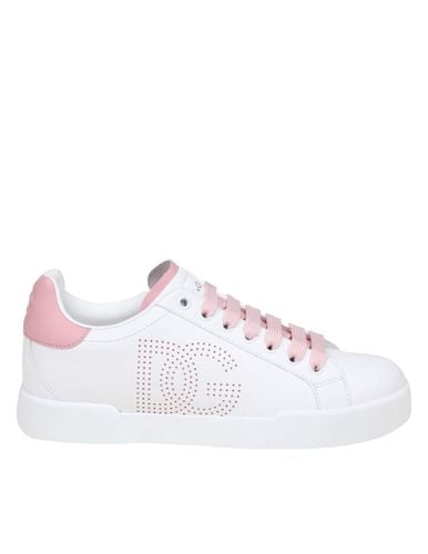 Dolce E Gabbana Portofino Light Sneakers In And Leather - Dolce & Gabbana - Modalova